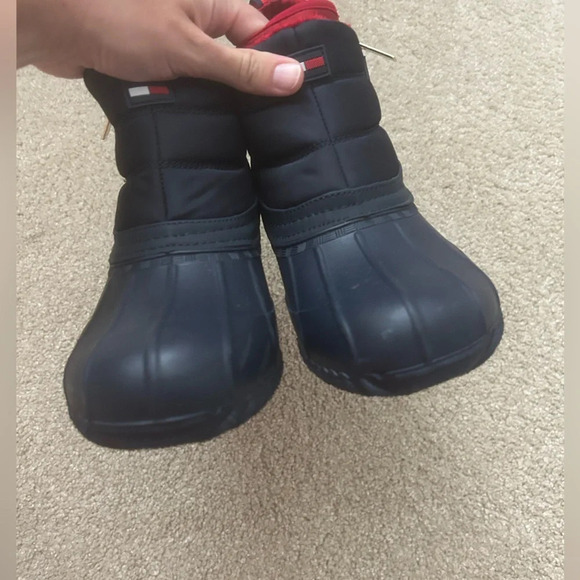 Tommy Hilfiger Duck Boots navy red size 9 - Picture 4 of 11